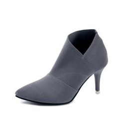 Ženski čevlji s peto - Sivi - 34 ZO_ST05757