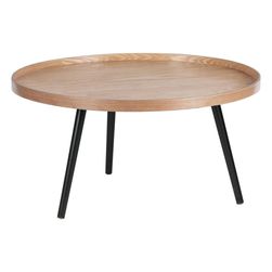 Béžovo-čierny konferenčný stolík Mesa, ø 78 cm ZO_98-1E5037