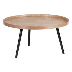 Бежова и черна маса за кафе Mesa, ø 78 cm ZO_98-1E5037