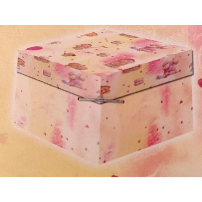 Lekkie pudełko upominkowe z misiami 14x14x13,6cm ZO_SAPA70 1