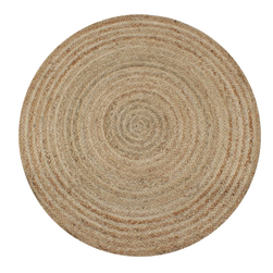 Kusový koberec ze splétané juty 90 cm kulatý ZO_245336-A