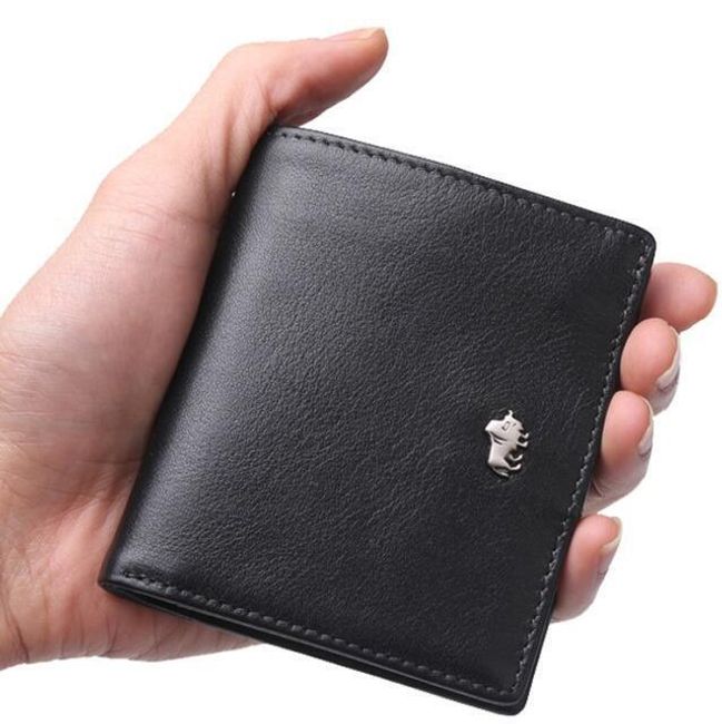 Mini portfel ze skóry naturalnej - 5 kolorów 1
