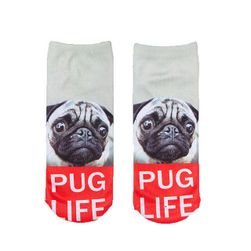 Vtipné členkové ponožky s psíkom - viac druhov