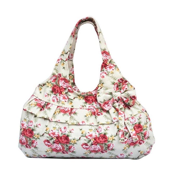 Dámska mini kabelka s kvetinovým vzorom 1