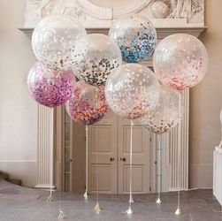 Balonková dekorace s konfetami - 10 ks