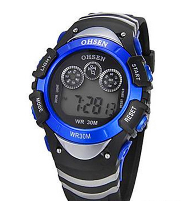 Pánské sportovní digitální hodinky s alarmem - 7 barev podsvícení 1