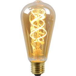 Lucide ST64 - Żarówka - Ø 6,4 cm - Ściemnialna LED - E27 - 1x4,9W 2200K - Bursztynowa ZO_212264