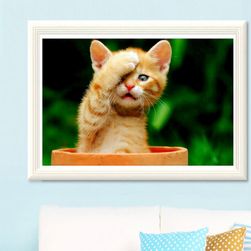 DIY obrázek z kamínků - 7 variant s motivy kočiček