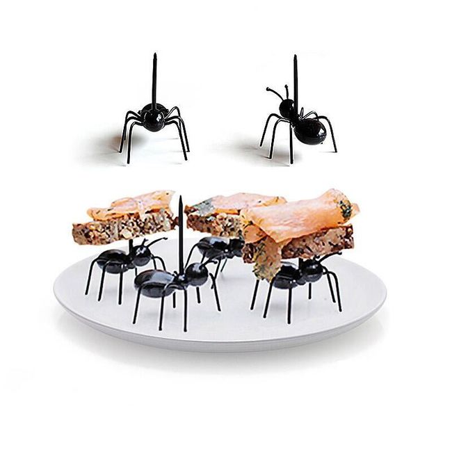 Шипове за храна в дизайн на мравки - 12 бр 1