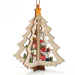 3D Vánoční dřevěná dekorace