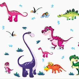 Samolepka na zeď plná dinosaurů