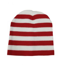 Czerwono-biała czapka w paski ZO_9968-M7038