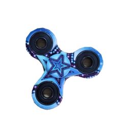 Modrý fidget spinner s hvězdičkou