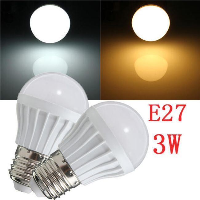 3W E27 LED žárovka se 2 barvami světla 1