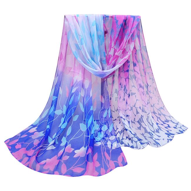 Dámský šátek s motivy duhových lístků - 7 barev 1