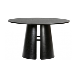 Černý jasanový kulatý jídelní stůl Teulat Cep 137 cm ZO_259772