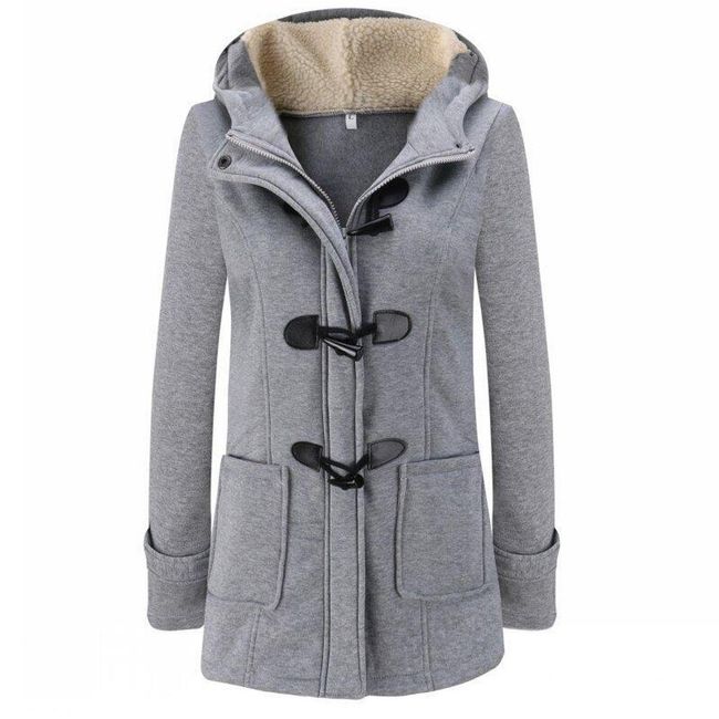 Női Bella kabát stílusú pulóver gombokkal - 8 színben szürke - méret no XL/XXL, XS - XXL méretek: ZO_2c35da44-b3c7-11ee-8b97-8e8950a68e28 1