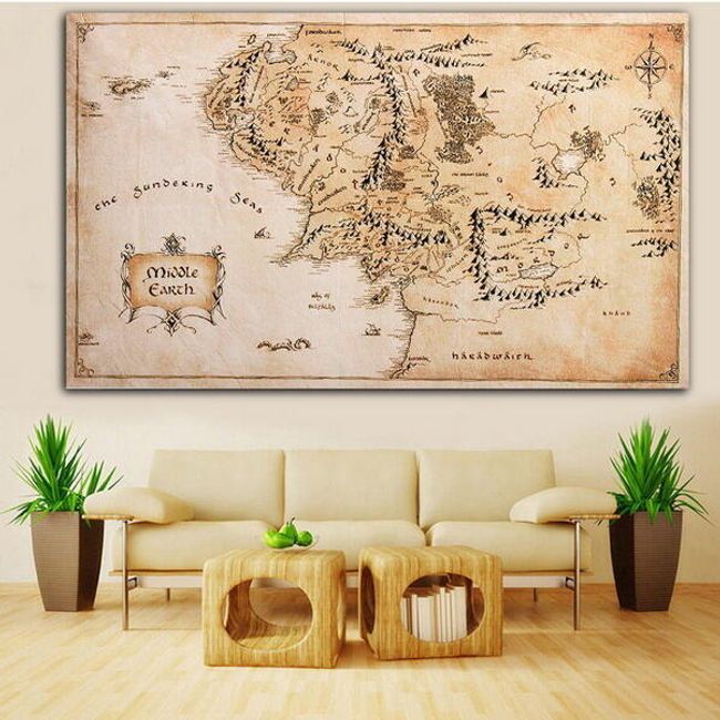 Dekorativní mapa na zeď 1
