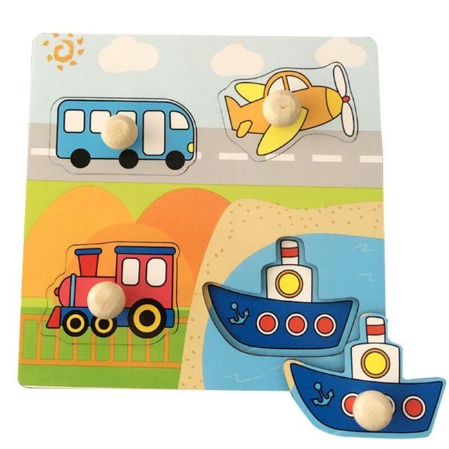 Drewniane puzzle planszowe dla dzieci układanki dla dzieci owoce i warzywa, edukacyjna rozwojowa zabawka dla chłopców dziewcząt SS_1005005171003252 1