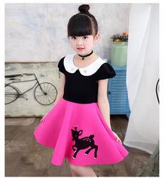 Haljina za djevojčice s as suknjom - 14 varijanti