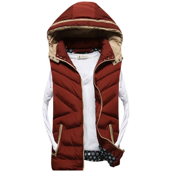 Pánská vesta s kapucí - různé barvy 1
