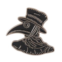 Unisex brož Crow