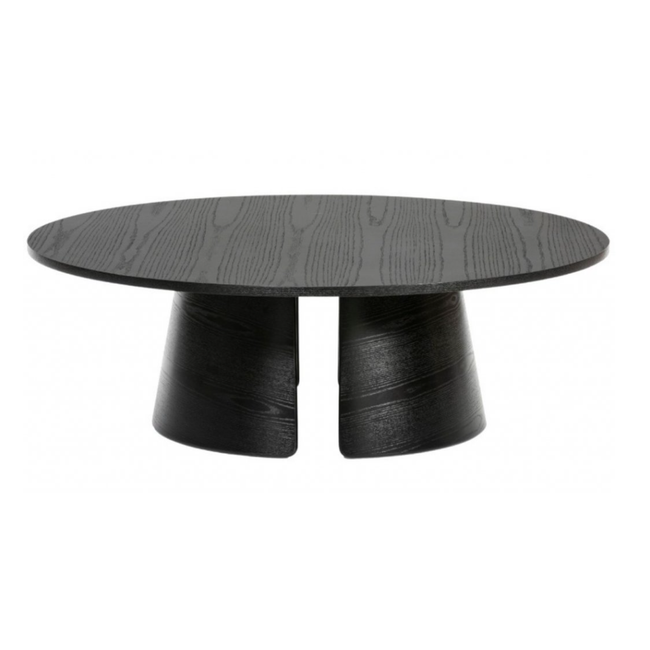 Černý jasanový kulatý konferenční stolek Cep 110 cm ZO_259742 1