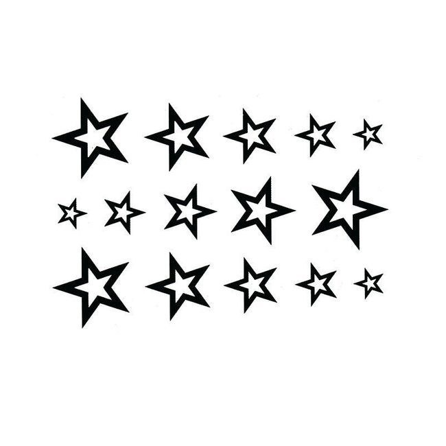 Dočasné tetovanie 10,5 x 6 cm - hviezdy 1