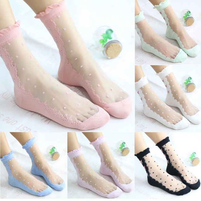 Dámské transparentní ponožky - 1 pár 1