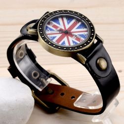 Náramkové hodinky s britskou vlajkou