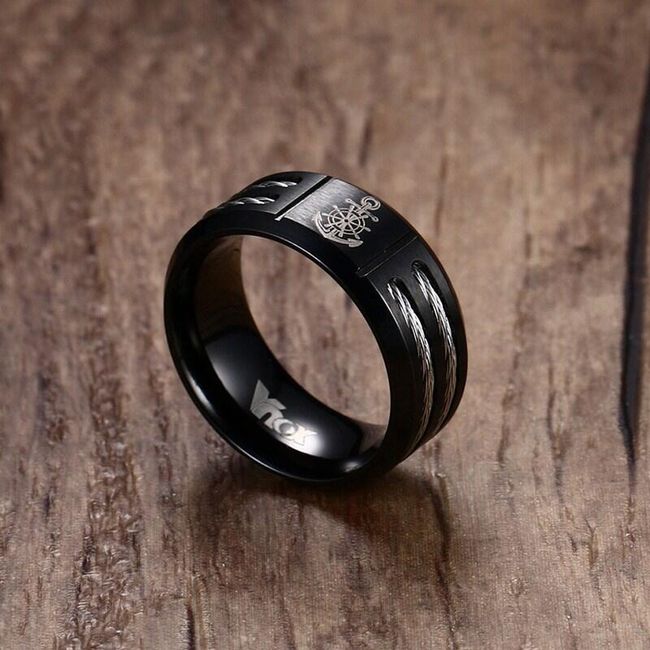 Pánský prsten s kotvou - více velikostí 1