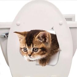 Стикер за тоалетна - котка