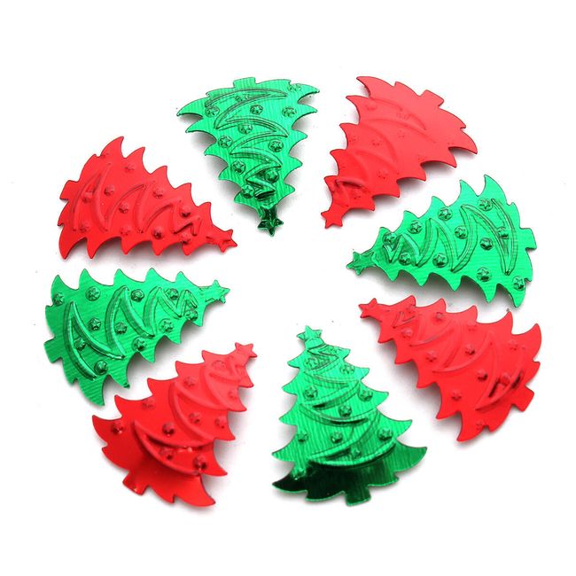 Červené a zelené vánoční stromečky k dekorování - 200 kusů 1