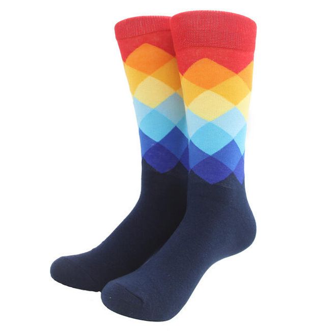 Карирани чорапи в ярки цветове 1