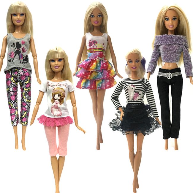Комплект дрехи за кукла - 5 бройки 1