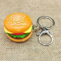 Přívěsek na klíče - hamburger