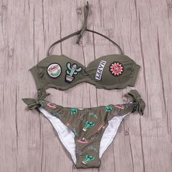 Stylowe damskie bikini z naszywkami - 5 kolorów