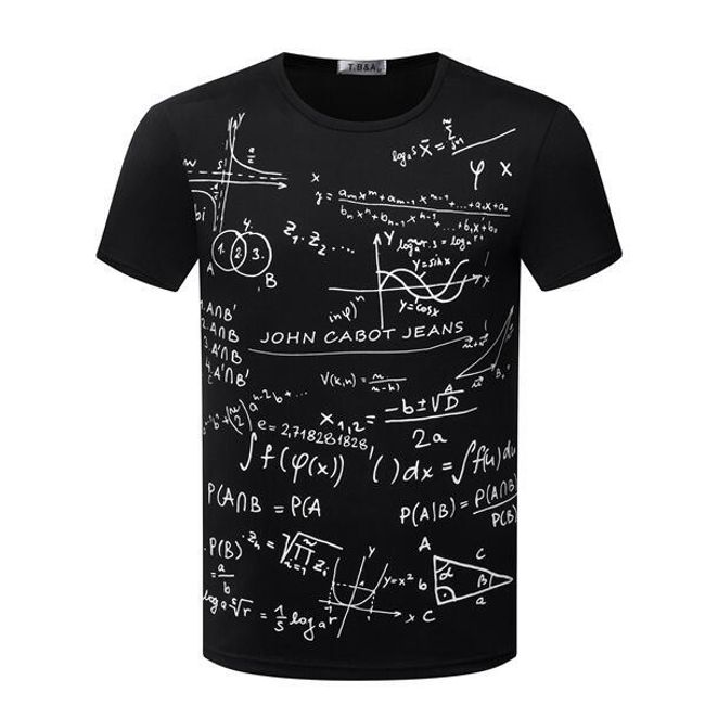 Tricou cu motive matematice pentru bărbați 1