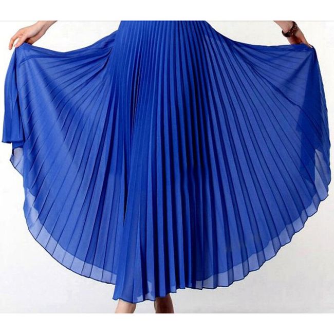 Plisovaná dlouhá sukně - různé barvy 1