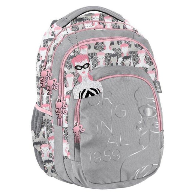 BeUniq Školski ruksak za djevojčice s motivom Barbie lica ZO_9968-M6591 1