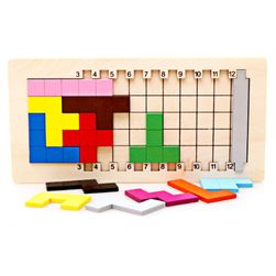 Edukacyjne puzzle drewniane