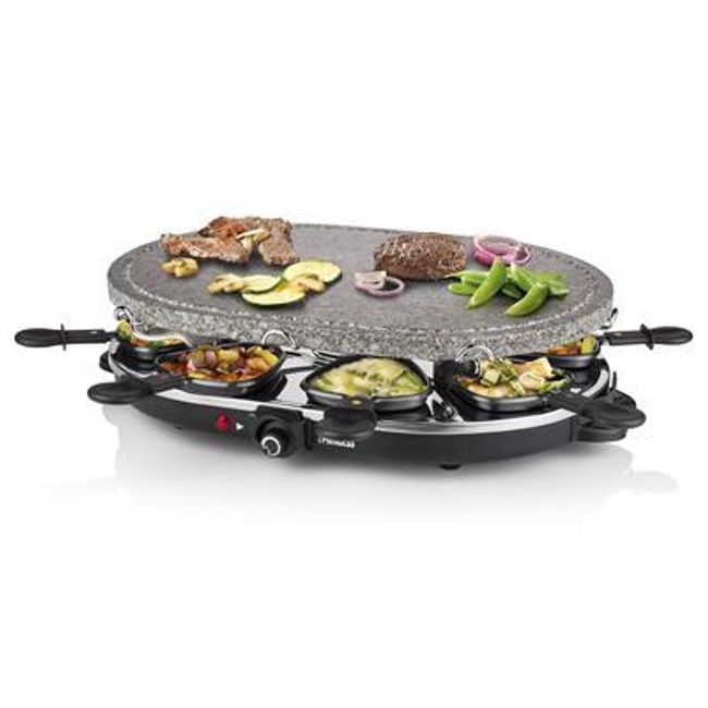 01.162604.01.460 Raclette 8 Oval Stone Grill Party ZO_98-1E4915 1