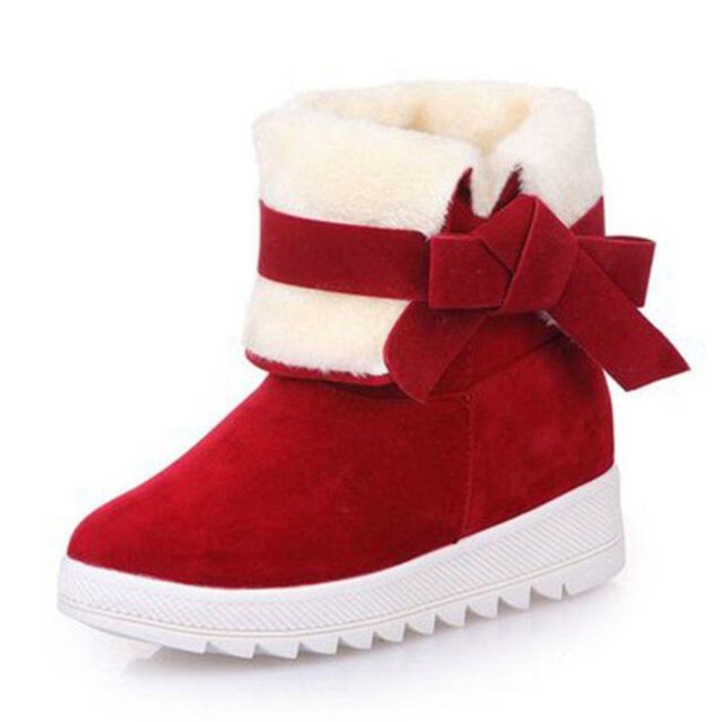 Dámské zimní boty - Červená, Velikosti OBUV: ZO_232383-40 1