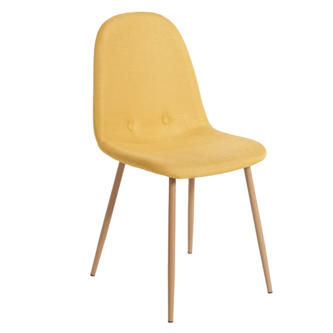 Комплект от 2 жълти трапезни стола Lissy ZO_98-1E6975 1