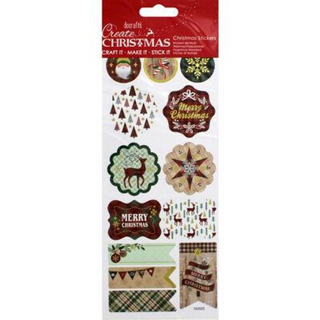 Świąteczne naklejki foliowe Tartan ZO_9968-M6608 1