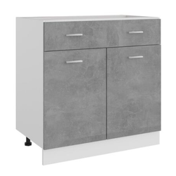 Spodní skříňka zásuvka betonově šedá 80x46x81,5 cm dřevotříska ZO_801240-A