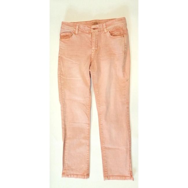 Dámské džíny růžové, nad kotníky, Velikosti textil KONFEKCE: ZO_45553576-969b-11ea-854f-0cc47a6b4bcc 1