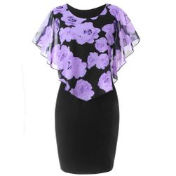 Dámske šaty Ericka vo veľkostiach plus size - Purple - 4XL, veľkosti XS - XXL: ZO_229893-4XL