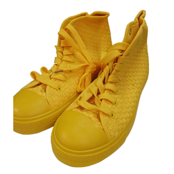 Ботуши до глезена от плат - жълти, Размери на обувките: ZO_271286-37