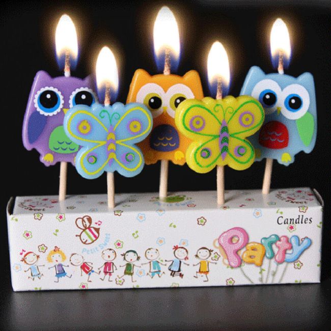 Dortové svíčky pro děti - 5 kusů 1